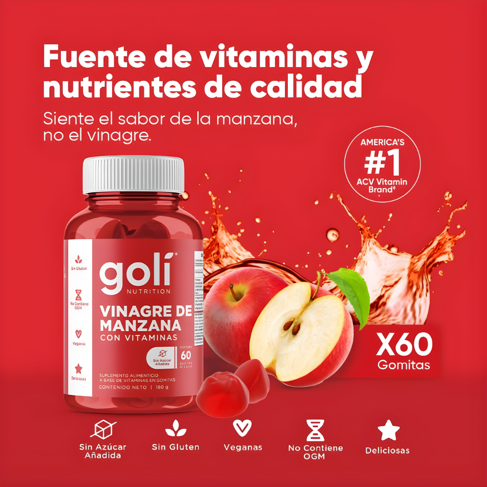 Suplemento Goli Vinagre de Manzana – Gomitas