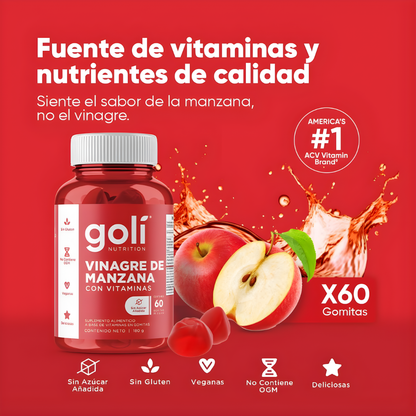 Suplemento Goli Vinagre de Manzana – Gomitas